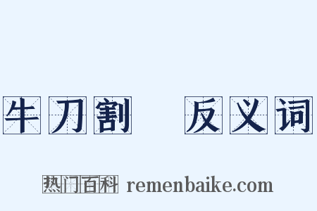 牛刀割鷄反义词是什么意思的图片